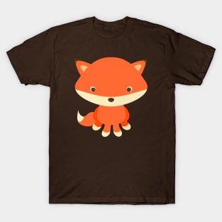 Cute Kawaii Red Fox Kids Children Art Illustration Story Book Fantasy Woodland Animal T-Shirt